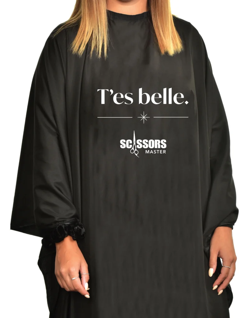 cape à coupe de coiffure noir T'es Belle